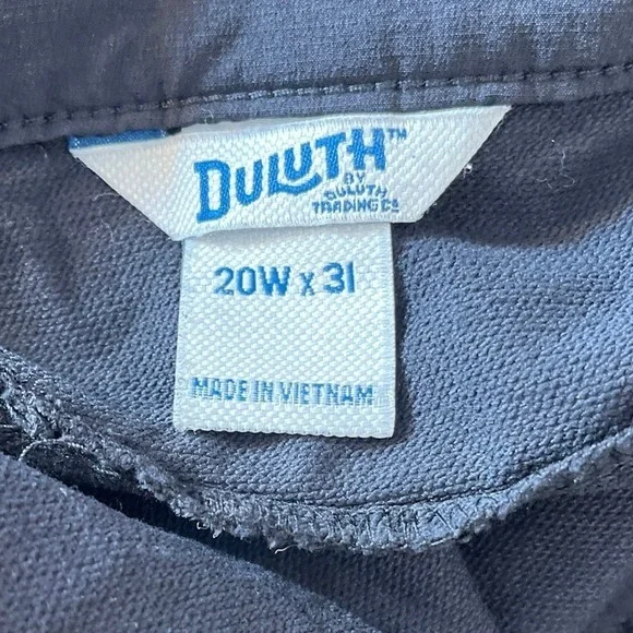 Duluth Trading Co Dry On The Fly Pants Womens Size 20 Black Nylon Hiking Stretch - Picture 5 of 5